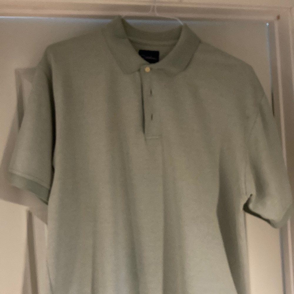 Large Catalina polo in light green.